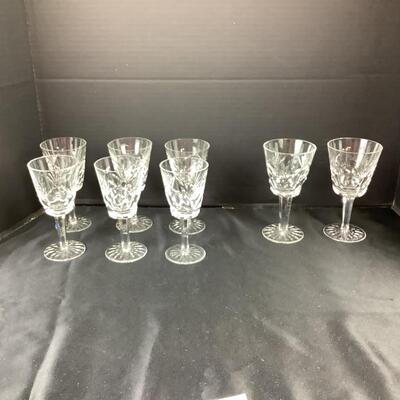 Lot 5013   Eight Waterford  Ashling Cut Claret Wine Glasses