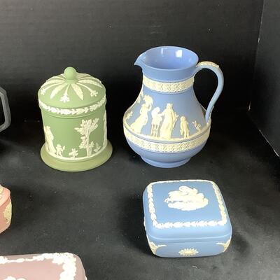 Lot. 5018. Multi Colored Wedgwood Jasper-ware Lot