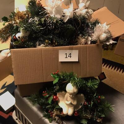 Box of Christmas Greenery