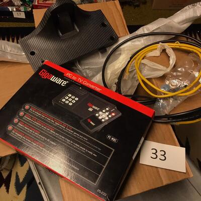 Box of cable & TV stuff