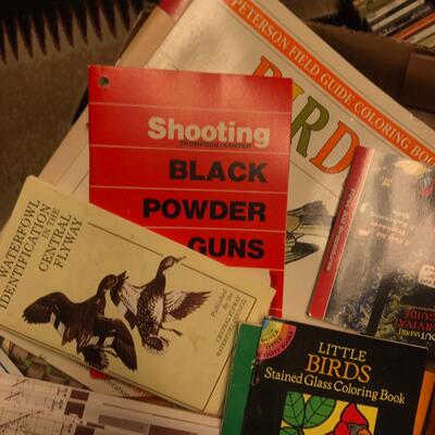 Box of Targets, Hunting Liturature & a big bag of key fob whistles