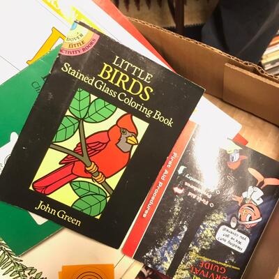 Box of Targets, Hunting Liturature & a big bag of key fob whistles