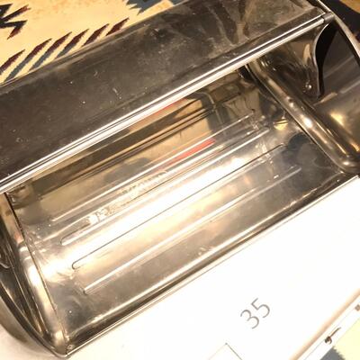 Chrome Vintage style Bread Box
