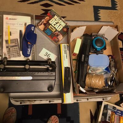 Flat of office supplies