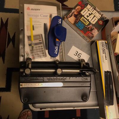 Flat of office supplies