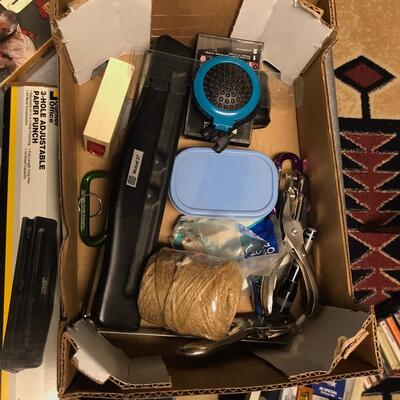 Flat of office supplies