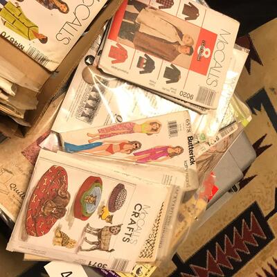 Box of vintage PATTERNS & QUILT PATTERNS