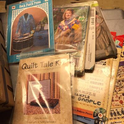 Box of vintage PATTERNS & QUILT PATTERNS