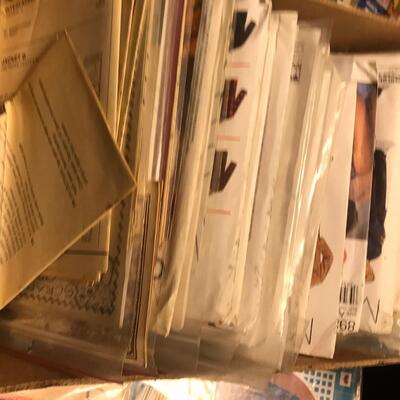 Box of vintage PATTERNS & QUILT PATTERNS