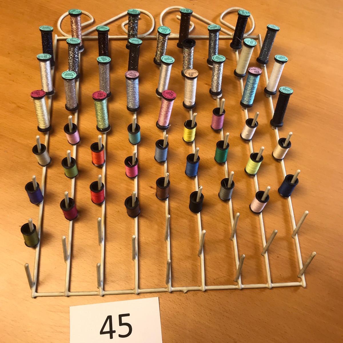 Thread Bobbin Rack with Thread