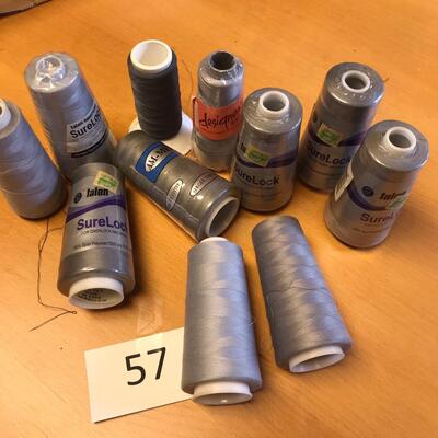 Lot of Spools of thread Grays