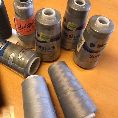 Lot of Spools of thread Grays