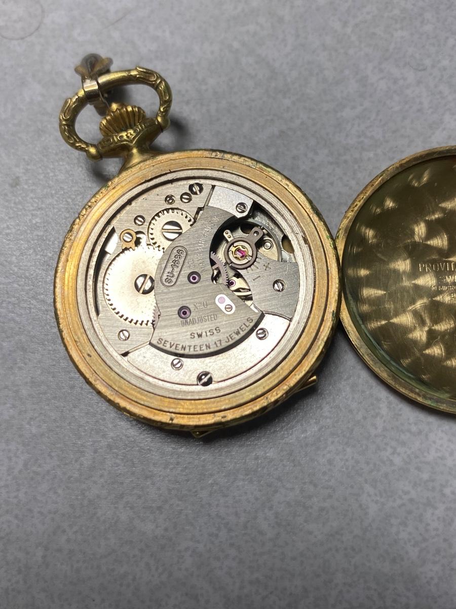 Vintage Ladies Rollie 17 Jewel Incabloc Pocket Watch 10K Gold Plate Works EstateSales