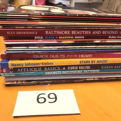 Lot of books on quilting