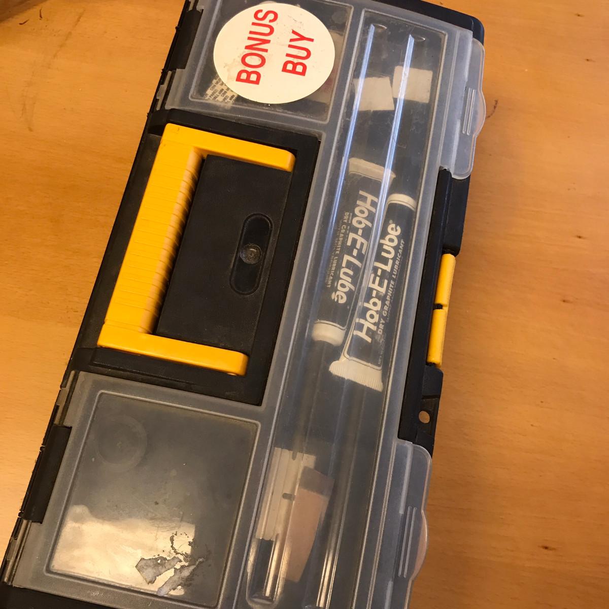 Tote box of hardware