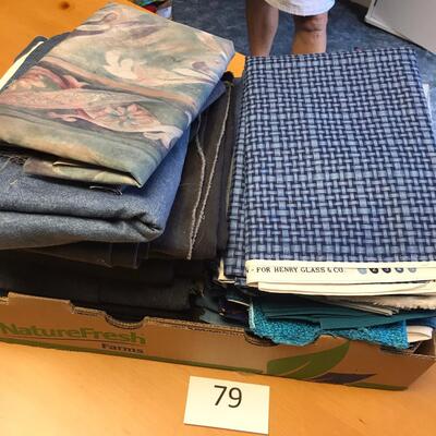 Flat of material, blues COTTON