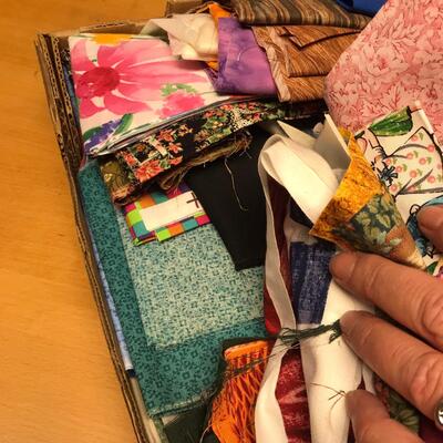 Big Squares material Bright prints