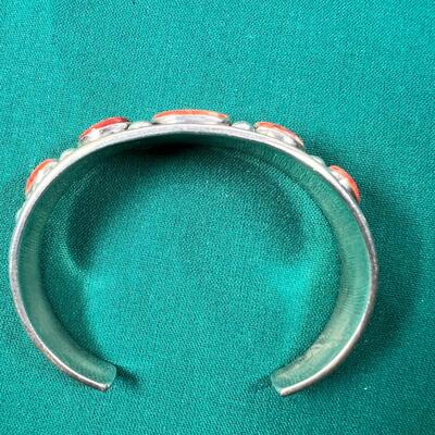 Sterling Cuff Hand made Native American Marked 