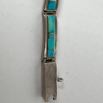 Navajo Artist Earl Plummer turqouise link bracelet, Ring