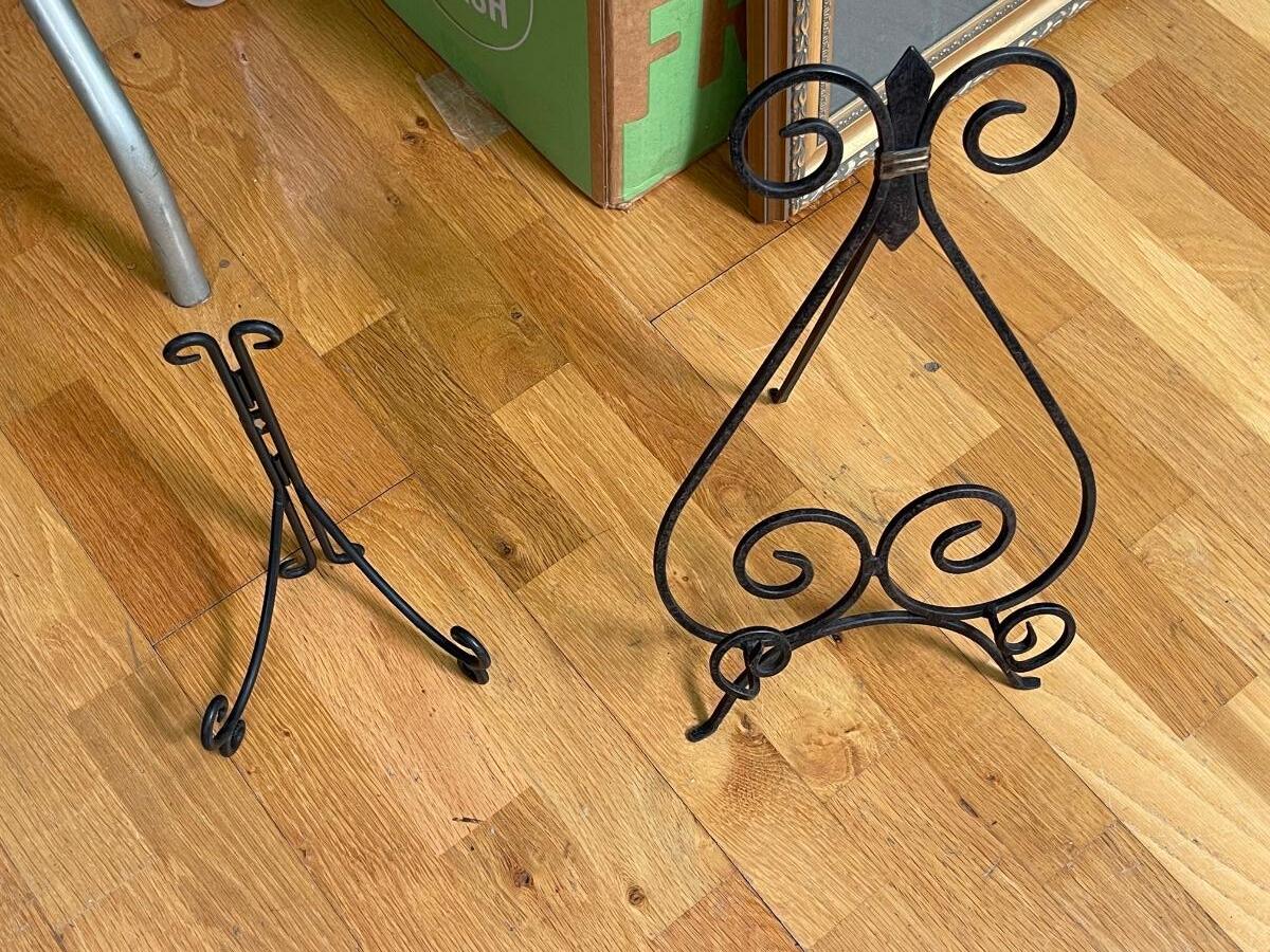 Two Metal Picture Frame Stands
