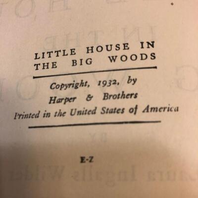 Vintage Original 1932 Little House in the Big Woods by Laura Ingalls Wilder 1st Edition Harper & Bros.