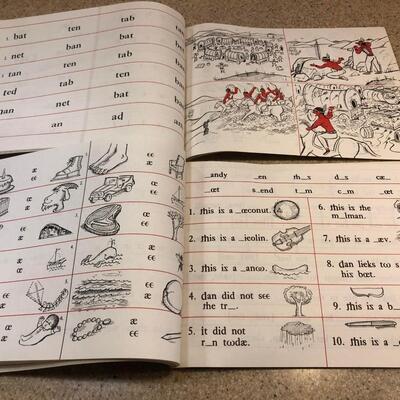 Vintage 1963 Early-to-Read ITA Program Primer Books Illustrated by Allen Shapiro Wurkbook / Redy for Reeding