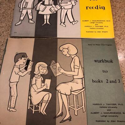 Vintage 1963 Early-to-Read ITA Program Primer Books Illustrated by Allen Shapiro Wurkbook / Redy for Reeding