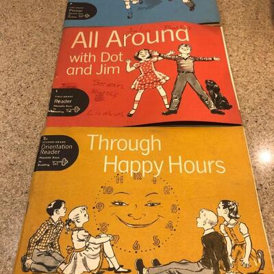 Vintage Original 1964, 1967 Dot and Jim School Primer Books