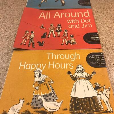 Vintage Original 1964, 1967 Dot and Jim School Primer Books