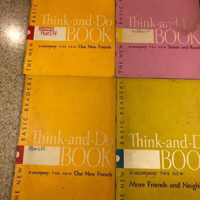 (6) Six Vintage 1956 Original The New Basic Readers Think-and-do-Book School Primers