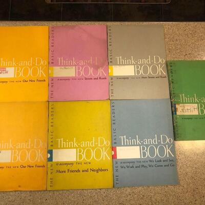 (6) Six Vintage 1956 Original The New Basic Readers Think-and-do-Book School Primers