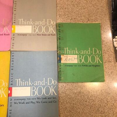 (6) Six Vintage 1956 Original The New Basic Readers Think-and-do-Book School Primers