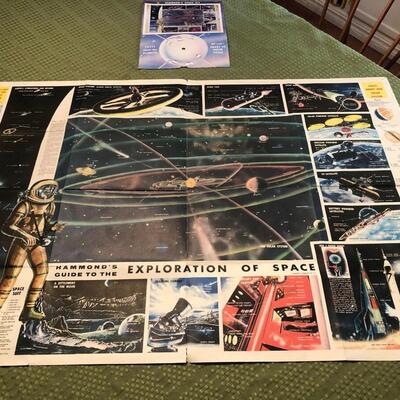 Vintage Science / Space Lot - Apollo - Astronomy - Hammond Steps to the Moon - Star Finder - Space Kit