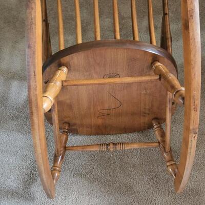 S. Bent & Bros Solid Maple Rocking Chair