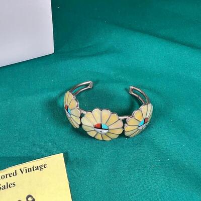 Native American Inlaid bracelet, fetish necklace, bracelet, ring