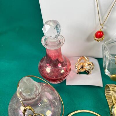 GP Costume Jewelry and vintage empty perfume bottles