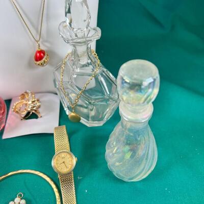 GP Costume Jewelry and vintage empty perfume bottles