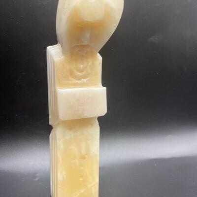 Carved Alabaster Monk - Book End