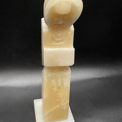 Carved Alabaster Monk - Book End