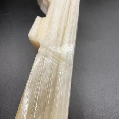 Carved Alabaster Monk - Book End
