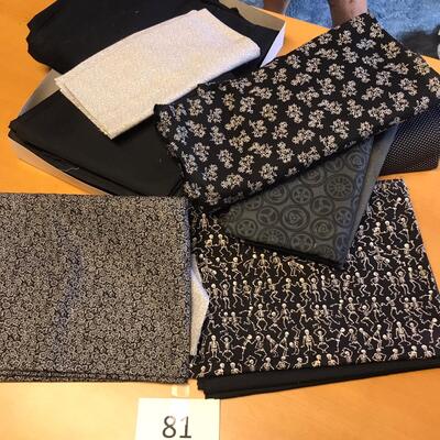 Flat of Material Black w/ Patterns