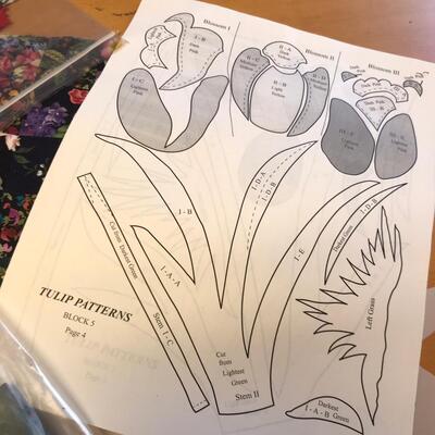 Quilt pattern blocks & material