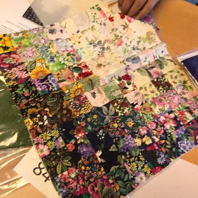 Quilt pattern blocks & material