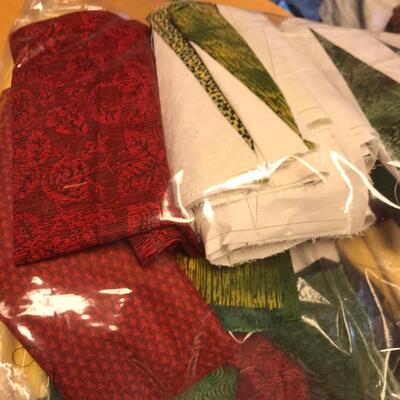 Quilt kit pattern, material, some blocks finished