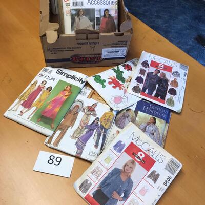 Box of vintage patterns