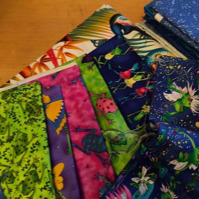 Box of yardage material unique prints