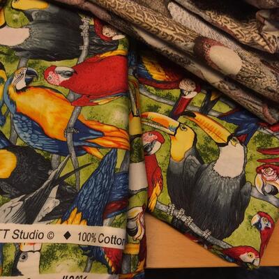 Box of yardage material unique prints