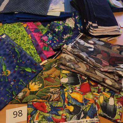 Box of yardage material unique prints