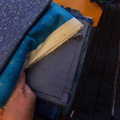 Box of yardage material unique prints