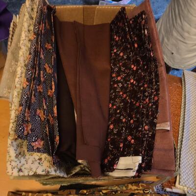 Flat of Brown prints yardage